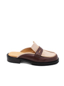 CHICAGO DK BROWN-BEIGE MULE