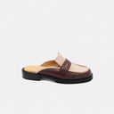 CHICAGO DK BROWN-BEIGE MULE