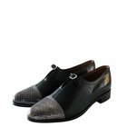 19WA05L2 BLACK/DK SILVER LOAFERS